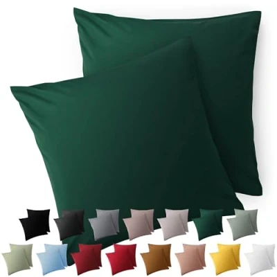 Afbeelding van Blumtal Kussensloop Microvezel Kussenhoes 65 x cm Donkergroen Set van 2