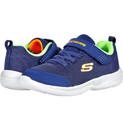 Afbeelding van Skechers Skech Stepz 2.0 Mini wandelaars, kinderschoenen, marineblauw/groen/oranje (marineblauw/textiel synthetisch limoenoranje)