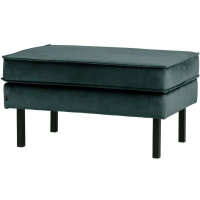 Afbeelding van Rodeo hocker op poten velvet teal