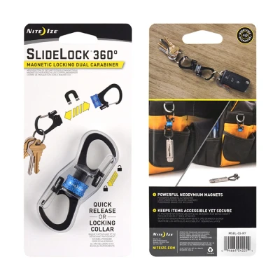 Afbeelding van Nite Ize SlideLock 360 Magnetic Locking Carabiner Blauw