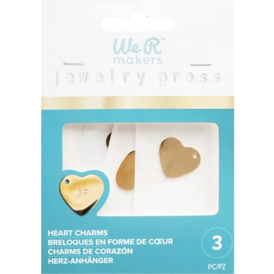Afbeelding van 3 heart charms jewelry press We R