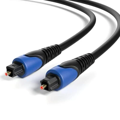 Afbeelding van Toslink optische kabel, 2 m, digitale audiokabel, vergulde contacten, glasvezel, SPDIF digitaal, compatibel met soundbar, thuisbioscoop, tv, PS4 enz.