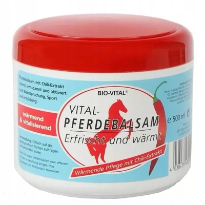Afbeelding van Bio Vital Crème verwarmende Paardenbalsem Chili 500 ml.