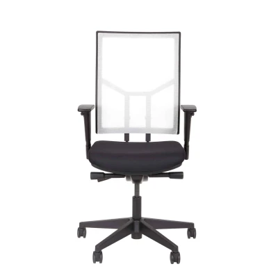 Afbeelding van Ergonomische bureaustoel 987 zwart stof/wit mesh