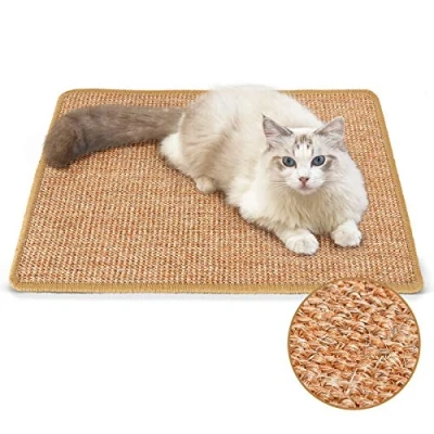 Afbeelding van FUKUMARU krabmat voor katten, 60 x 40 cm groot, natuurlijke krabplank, sisal krabmat, katten
