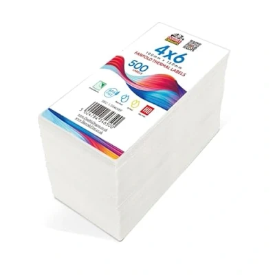 Afbeelding van 1 x 500 stuks directe thermische zelfklevende etiketten, 100 mm 150 mm, hoogwaardige coating, voor Zebra, Munbyn, Rollo, TSC, Toshiba, Citizen, LP2844 GK420D