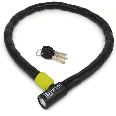 Image de URBAN UR5200 Python Antivol pour Moto et Velo, Câble en Acier Renforcé avec Blindage Articulé Flexible Facile à Transporter, Serrure Haute Sécurité, Chaine Anti vol Moto, Vélo, Scooter, 200 cm