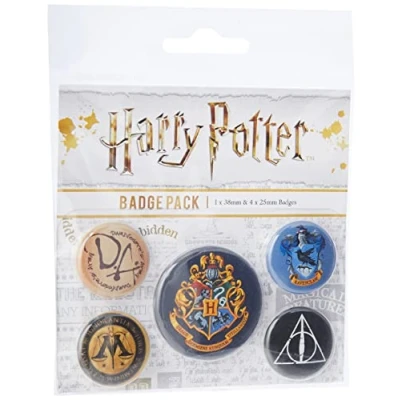 Afbeelding van Harry Potter Pack 5 Badges Gift Hogwarts