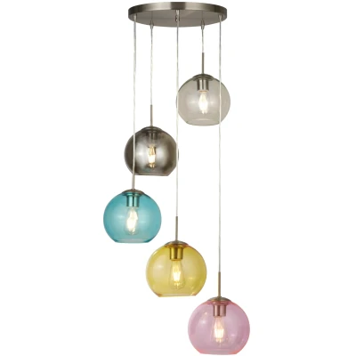 Afbeelding van Searchlight Mardi Gras Hanglamp Ø 50 X 120 Cm Multicolour