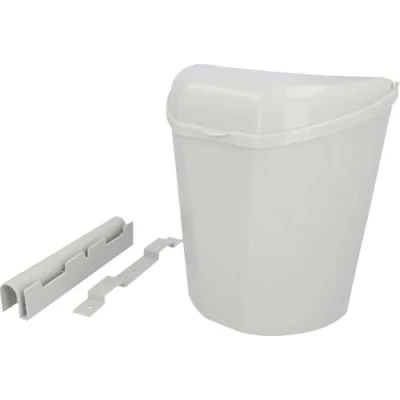 Afbeelding van cartrend Caravane Afvalemmer met deksel en standaard, 6 liter, camping, caravan, camper, caravanaccessoires