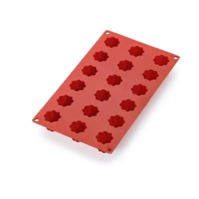 Afbeelding van Lékué Bakvorm Uit Silicone Voor 18 Mini Cannelés Bordelais Rood Ø 3.2cm H 2.8cm
