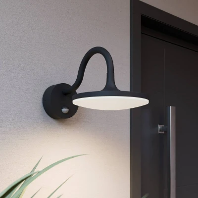 Afbeelding van Arcchio Wandlampen buiten 1licht aluminium, kunststof H: 24.6 cm donkergrijs Inclusief lichtbron