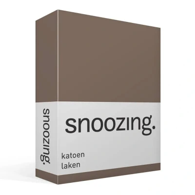 Afbeelding van Snoozing Laken Katoen Tweepersoons 200x260 cm Bruin