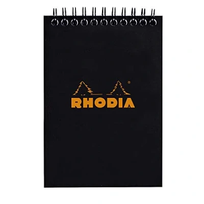 Afbeelding van RHODIA 135009C Notitieblok, spiraalbinding, A6, kleine ruitjes, 80 vellen afneembaar, licht papier, g, omslag van gecoat, zacht en duurzaam karton, Classic