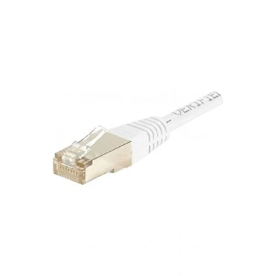 Afbeelding van Exertis Connect Patchkabel S/FTP, PiMF, CAT.6, wit, 10,0 m met extra smalle knikbeveiliging (S/FTP, CAT6, 10 m), Netwerkkabel