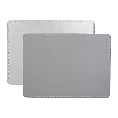 Afbeelding van Creative Tops Placemats 29 X 21,5 Cm Kunstleer Zilver 4 Stuks