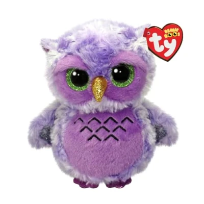 Afbeelding van Ty Beanie Boo&#039;s Owlivia is een 15 cm grote paarse uil
