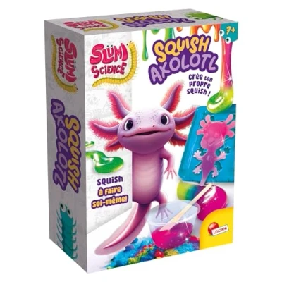Afbeelding van Lisciani SLUMI Science Pocket Squishy axolotl wetenschappelijke experimentenset voor kinderen vanaf 6 jaar doe het zelf set maken van een wetenschappelijk spel en chemie