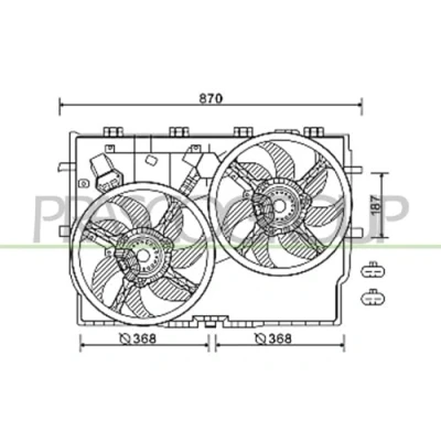 Afbeelding van PRASCO FT930F004 Radiator Ventilator 368 FIAT: Ducato III Van
