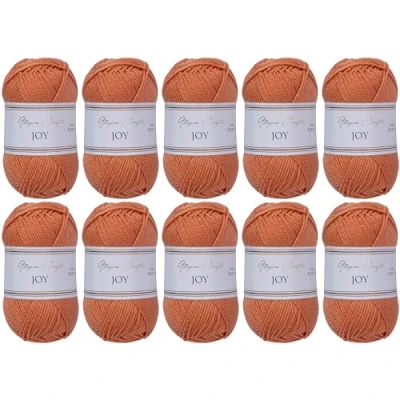 Afbeelding van Utopia Crafts JOY Uni Brei en haakgaren, zacht, onderhoudsvriendelijk, 100% polyacryl, 10 bollen van 50 g, 150 m (aardewerkklei)