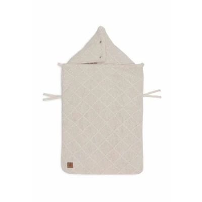 Afbeelding van Jollein Baby Voetenzak groep 0+ 3/5 punts Check Knit Oatmeal