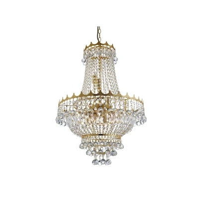 Afbeelding van Searchlight Versailles Luster Ø 55 X 132 Cm Goud En Transparant