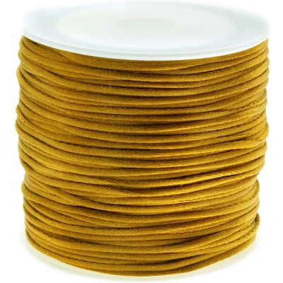 Afbeelding van Satijnkoord (1 mm) Golden Hour (30 Meter)