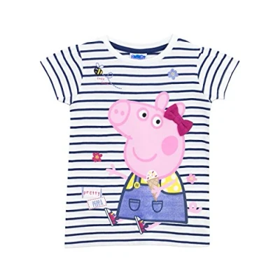 Afbeelding van Peppa Pig T shirt voor meisjes, Wit.