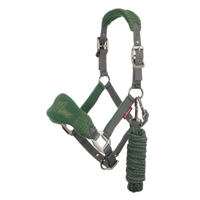 Image de LeMieux Licol et corde Vogue Hunter Green/Gris Full
