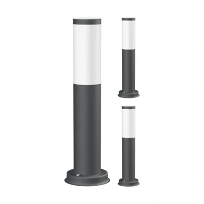Afbeelding van ledscom.de 3 stuks koplamp/lichtklem/tuinlamp PORU voor buiten, IP44, 39 cm, antraciet, 1 x E27 max. 40 W.