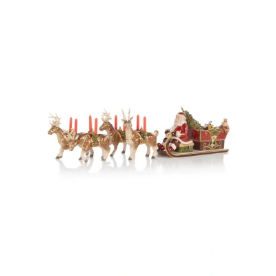 Afbeelding van Villeroy &amp; Boch Christmas Toy&#039;s Memory Kerst Arreslee Met Speeldoos Rood