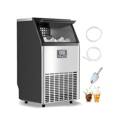 Image de VEVOR Machine à Glaçons Autonome 45 Capacité de 68 kg/24 h Maison Bar