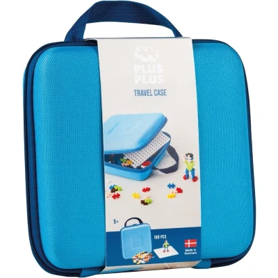 Afbeelding van Plus Travel Case Constructiespeelgoed Set Met Bouwstenen 100 Delige Bouwset Bouwspeelgoed Neon Kleur Vanaf 3 Jaar