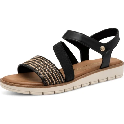 Afbeelding van MARCO TOZZI MT Soft Lining Dames Slippers en Sandalen BLACK COMB MAAT 39