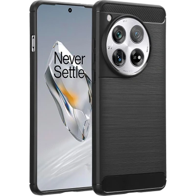 Afbeelding van imoshion Hoesje Geschikt voor OnePlus 12 Siliconen Brushed Backcover Zwart