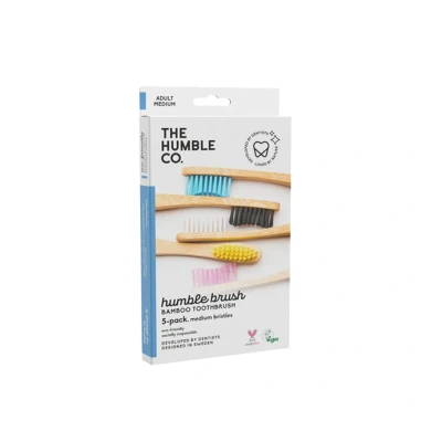 Afbeelding van The Humble Co. Tandenborstels Bamboe Medium 5 Stuks