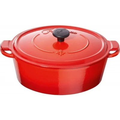 Afbeelding van Fontignac Mains Libres Braadpan Ovaal 29 Cm Rood