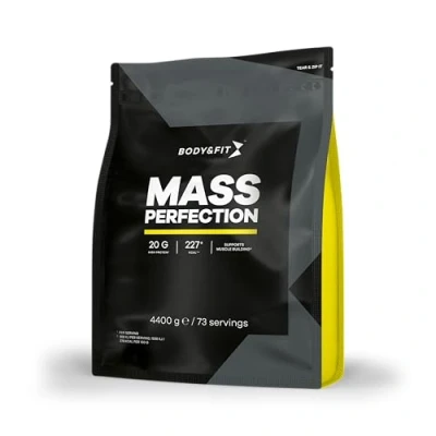 Afbeelding van Body &amp; Fit Mass Perfection Gainer Vanille Weight 4400 gram (73 Shakes)
