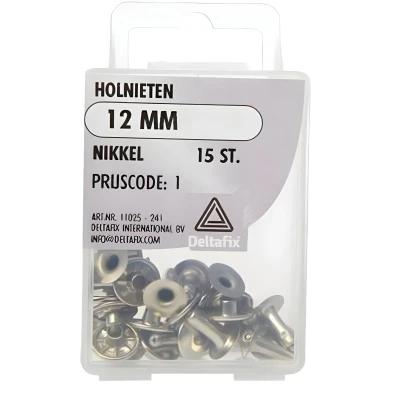 Afbeelding van Holnieten 12mm nikkel 15st Deltafix