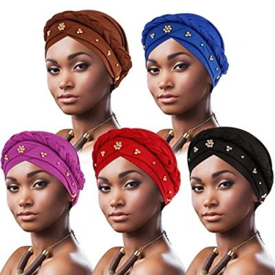 Afbeelding van DRESHOW Wintermutsen voor dames, balaclava, gebreide beanie, hoofdbedekking met trekkoord, hoed, sjaal kap