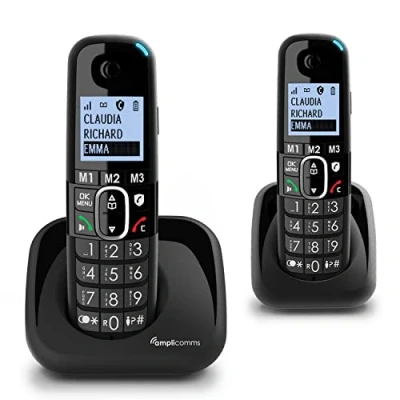 Afbeelding van Amplicomms BT1502 Duo Dect telefoon voor de vaste lijn Handenvrij bellen Luide bel signaal blokkeren ongewenste beller