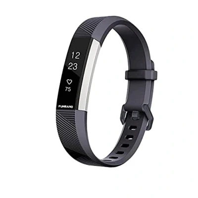 Afbeelding van FunBand Bandje voor Fitbit Alta HR en Alta, zachte siliconen band, reserveband, verstelbaar, sporthorloge smartwatch (1 stuk, zwart)
