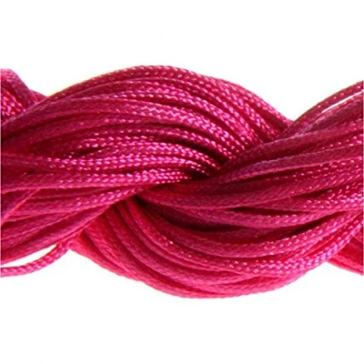 Afbeelding van Creatieve accessoires Nylon draad 1 mm voor Shamballa Strengband 24 meter Felroze