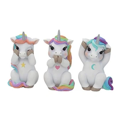Afbeelding van Nemesis Now Drie Cutiecorns of Wijsheid Figuurset, wit, 9,5 cm