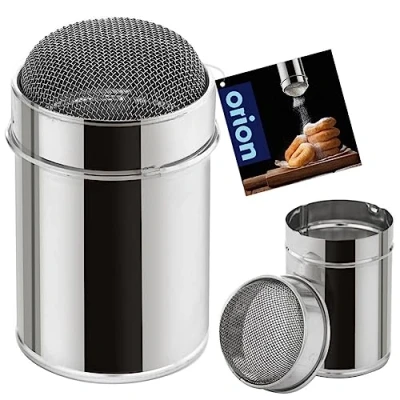 Afbeelding van Poeder Strooier Naar Poedersuiker en Kaneel 180 ml Cacao Kruidenstrooier Kruidenpotje