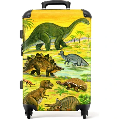 Afbeelding van NoBoringSuitcases.com® Koffer kinderen jongens Dino kinderkoffer jongen 20 kg bagage