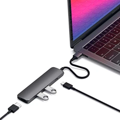 Afbeelding van Satechi USB C Multi Port Hub space gray ST CMAM