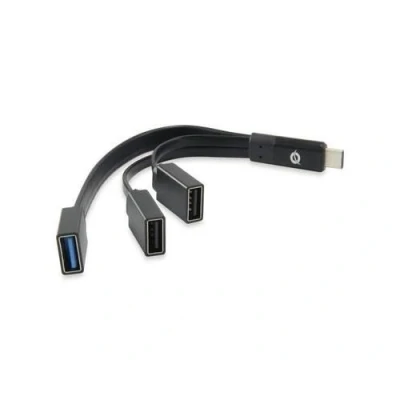 Image de Conceptronic HUBBIES01B Concentrateur (hub) 1 x SuperSpeed USB 3.0 + 2 2.0 de bureau