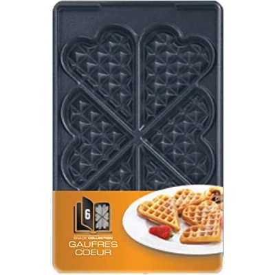Afbeelding van Tefal XA800612 Snack Collection wafelplaat in hartvorm nummer 6, optimale opslag van de platensets door praktische opbergdoos