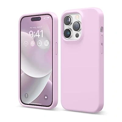 Afbeelding van Elago Hoesjes van vloeibare siliconen compatibel met iPhone 14 Pro (6,1 inch) beschermhoes gemaakt premium volledige bescherming, schokbestendig, 4 structuren, zachte microvezel